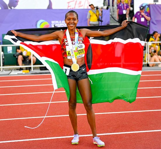Faith Kipyegon delivers Kenya’s first gold medal in Oregon