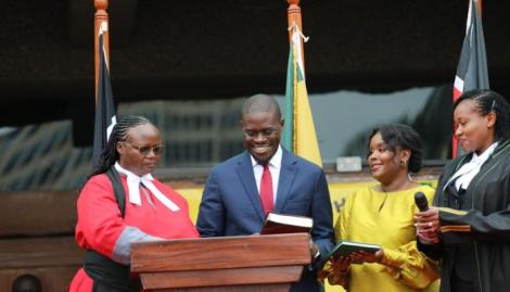 Johnson Sakaja sworn in as Nairobi County Governor