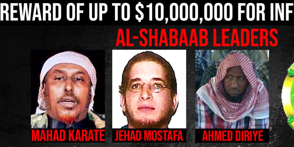 1.2 Billion Cash Reward for the identification of Key Al-Shabaab Leaders