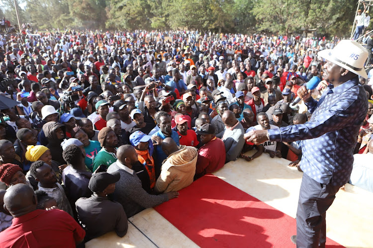 Raila Odinga stand on "Cherera Four"